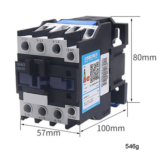 CHNT CJX2-3201 32A 220V Silver Alloy Contacts Multi-Purpose Single-Phase AC Contactor by CHNT