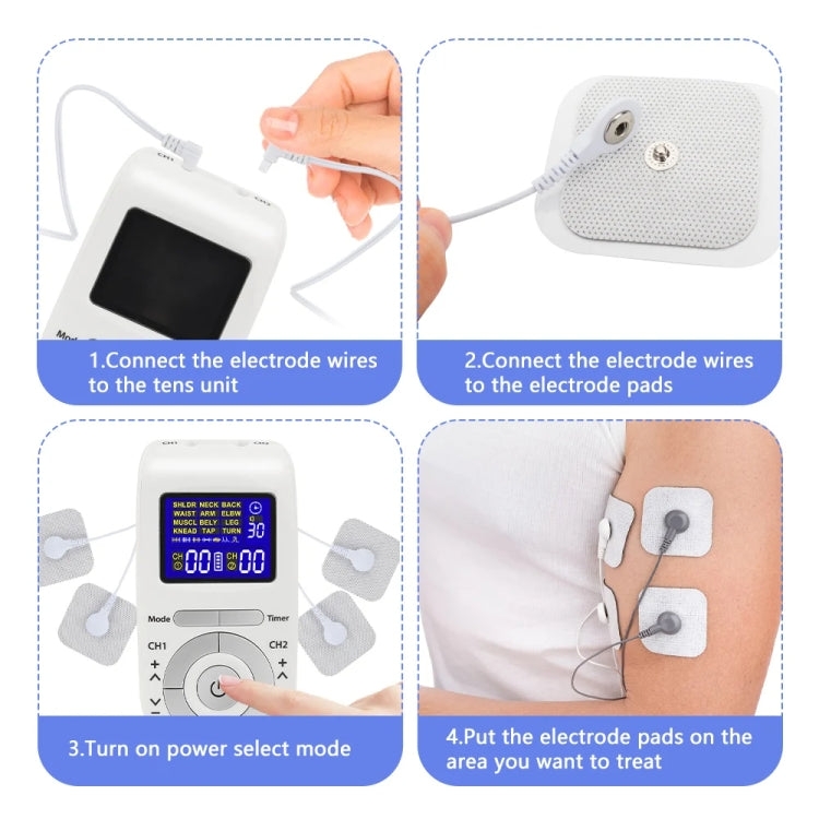 12 Modes TENS Machine Low Frequency Pulse Physiotherapy Device for Pain Relief HH-8812 - Massage & Relaxation by buy2fix | Online Shopping UK | buy2fix