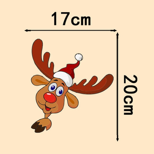 Santa Claus Elk Car Window Decorative Stickers Car Side Window Bumper Decal, Model: B Model 20 x 17cm by buy2fix