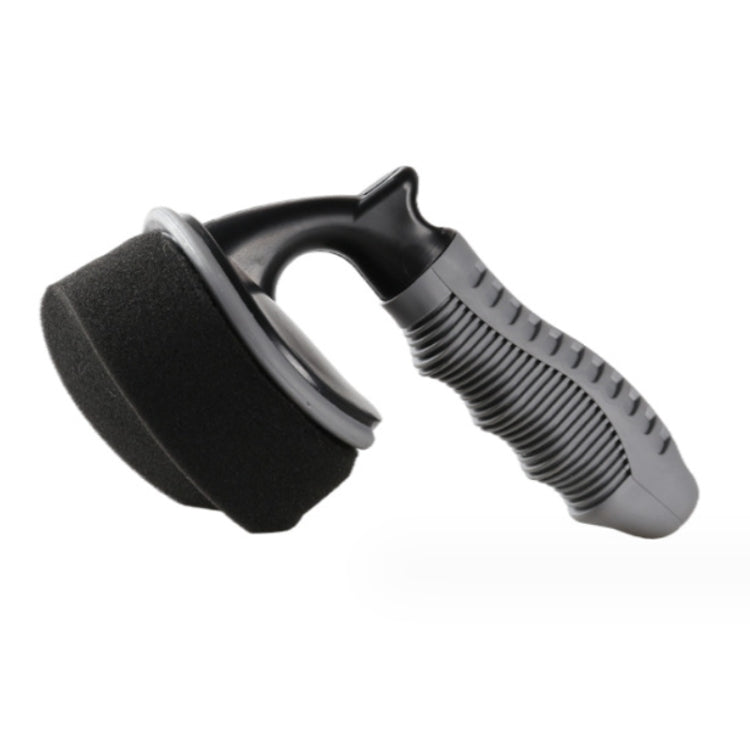 Durable Car Tire Waxing Curved Sponge Brush(Sponge+Handle) - Polishing Machine & Accessories by buy2fix | Online Shopping UK | buy2fix