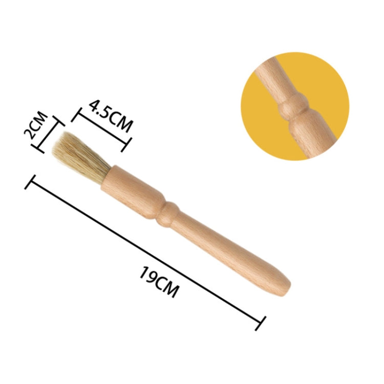 Car Interior Round Wooden Handle Air Vent Cleaning Brush(Wood Color) - Car washing supplies by buy2fix | Online Shopping UK | buy2fix