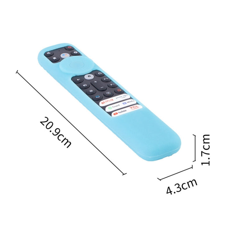 20.9 x 4.3 x 1.7cm For TCL RC902V Remote Control Protective Case FMR1/FAR2/FMR4 Universal Silicone Shockproof Covers(Luminous Blue) - Remote Control Covers by buy2fix | Online Shopping UK | buy2fix