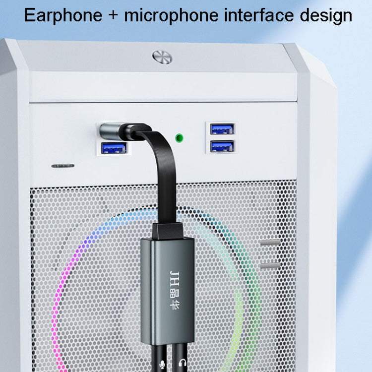 JINGHUA Z169A USB To AV Sound Card With Cable Converter Computer Host To 3.5 Audio Port Adapter - Live Sound Effects Processors by JINGHUA | Online Shopping UK | buy2fix