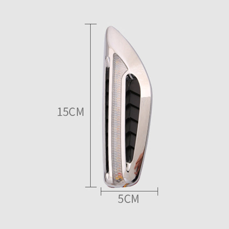 2pcs Car Fender Blade Dynamic Side Marker Lights 12V LED High Bright Daytime Running Lights(White) - Running Lights by buy2fix | Online Shopping UK | buy2fix