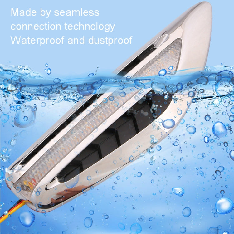 2pcs Car Fender Blade Dynamic Side Marker Lights 12V LED High Bright Daytime Running Lights(White) - Running Lights by buy2fix | Online Shopping UK | buy2fix