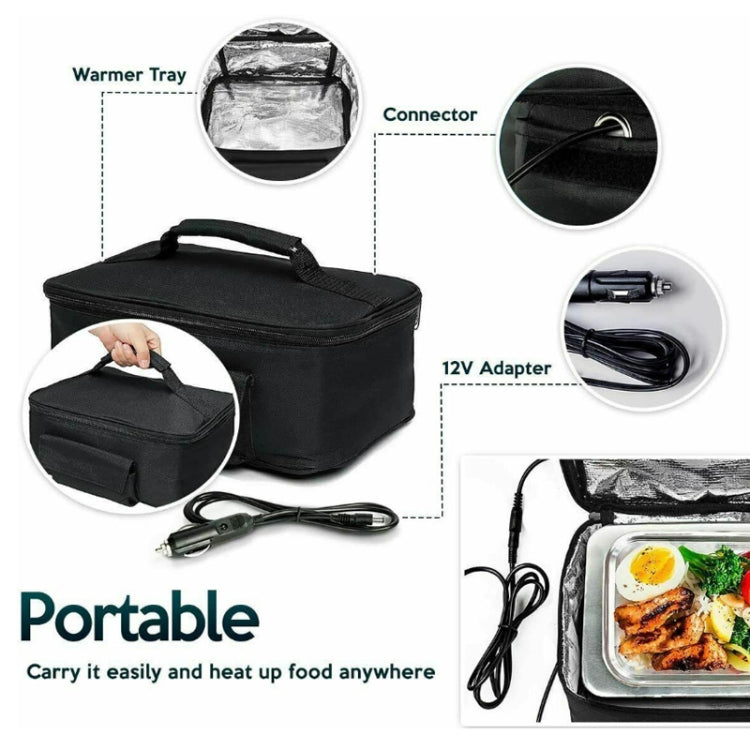 12V Food Warmers Electric Heater Lunch Box Container(Car Power Cord+US Plug) - Heating Cups by buy2fix | Online Shopping UK | buy2fix