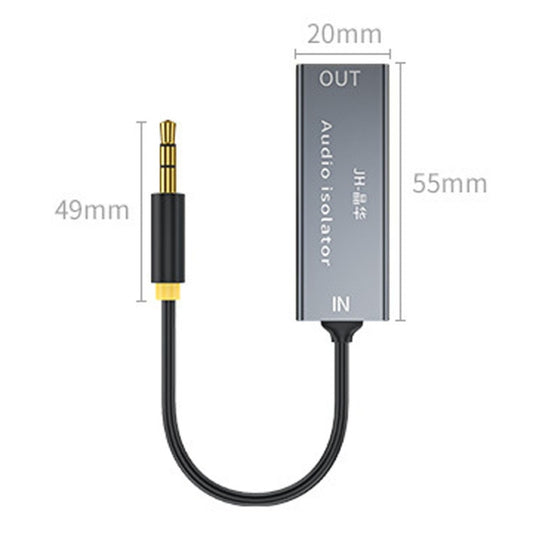 JINGHUA Z100 3.5mm Audio Isolator Car AUX Noise Reduction And Anti-Interference Sound Filtering(Black Gray) by JINGHUA