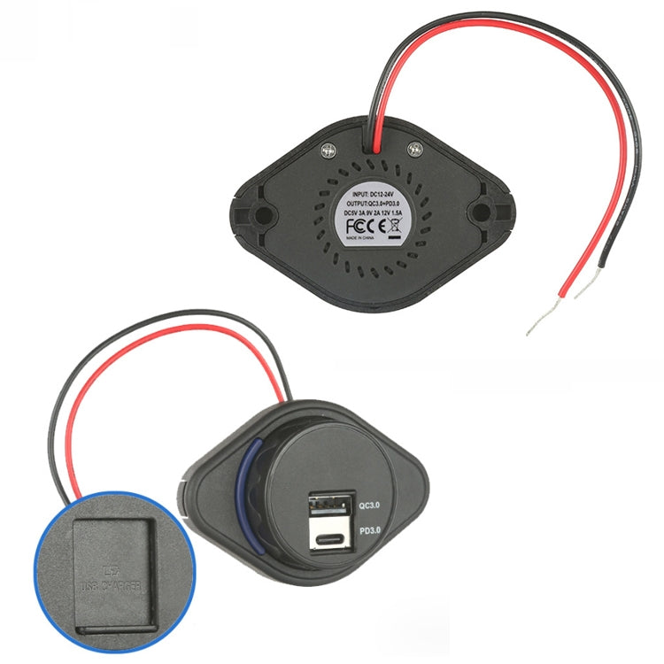 2 in 1 Car Modification Fast Charging USB-C Car Charger(UCC-320 QC3.0+PD) - DIY Modified Charger by buy2fix | Online Shopping UK | buy2fix