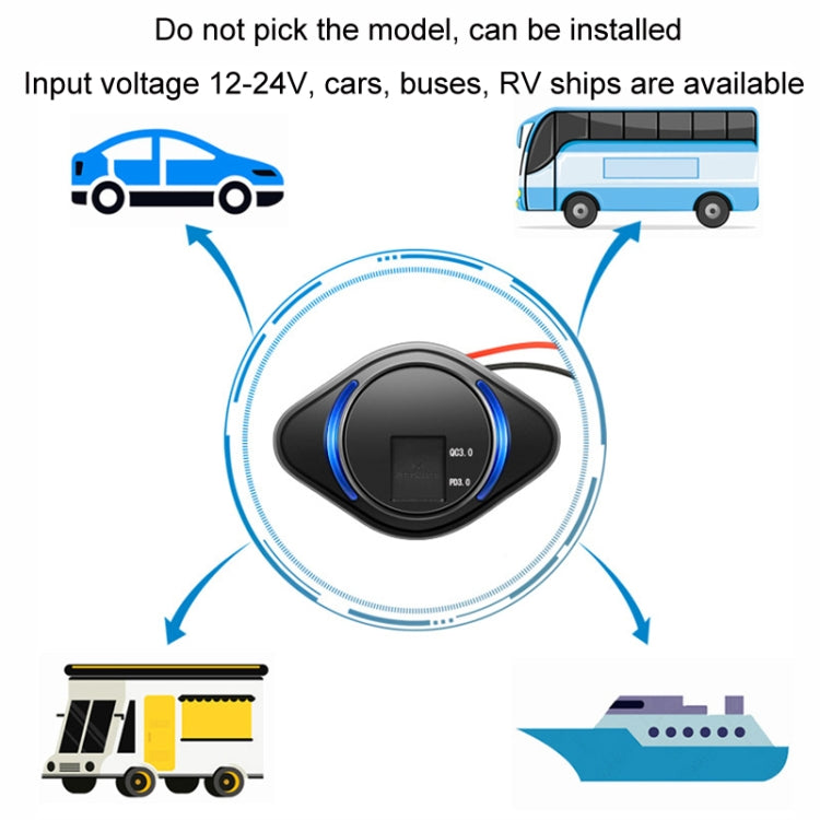 2 in 1 Car Modification Fast Charging USB-C Car Charger(UCC-320 QC3.0+PD) - DIY Modified Charger by buy2fix | Online Shopping UK | buy2fix