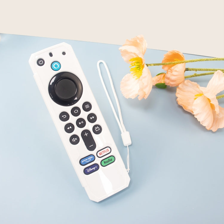 For Amazon Alexa Voice Remote 3rd Gen Anti-Fall And Protective Cover For TV Remote Control(White) - Remote Control Covers by buy2fix | Online Shopping UK | buy2fix