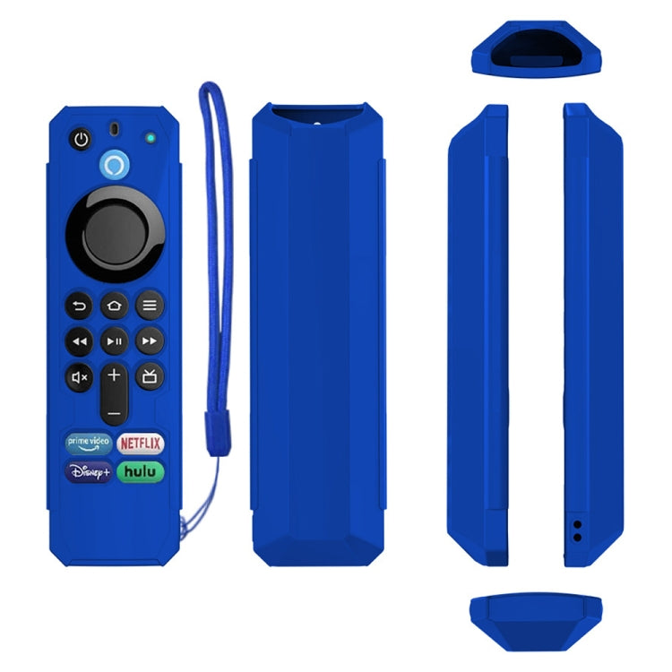 For Amazon Alexa Voice Remote 3rd Gen Anti-Fall And Protective Cover For TV Remote Control(Blue) - Remote Control Covers by buy2fix | Online Shopping UK | buy2fix