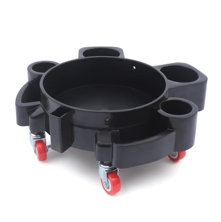 Multifunctional Cleaning Bucket Pulley Base Car Wash Mobile Stool(Black) - Car washing supplies by buy2fix | Online Shopping UK | buy2fix