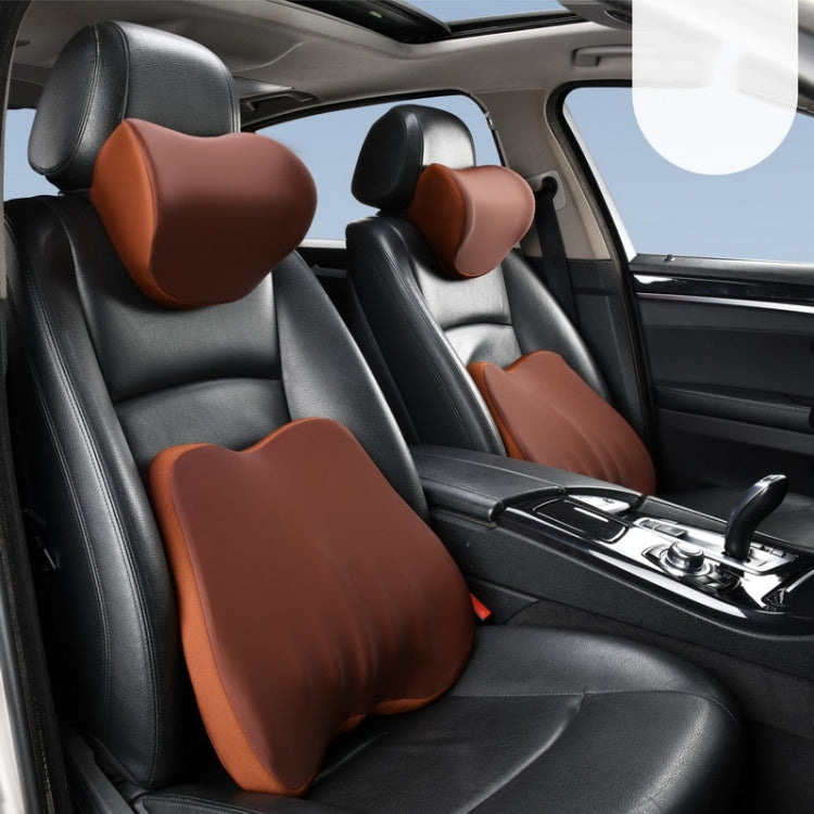 Car Memory Foam Neck Pillow Car Neck Rest Silk Pillow Car Seat Cervical Cushion, Style: Lumbar Pad Black by buy2fix