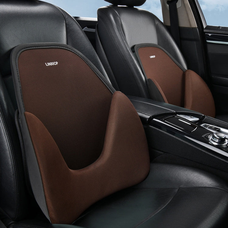 LINXICP 3 In 1 Car Seat Lumbar Cushion Summer Special Memory Foam Breathable Car Back Pad(Black) by LINXICP