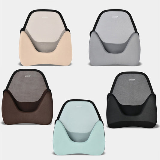 LINXICP 3 In 1 Car Seat Lumbar Cushion Summer Special Memory Foam Breathable Car Back Pad(Gray) by LINXICP