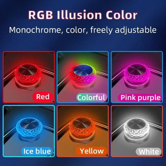 Mushroom Type Car USB Ambient Light LED Night Light Home Indoor Decoration Lamp(Colorful Flashing) by buy2fix