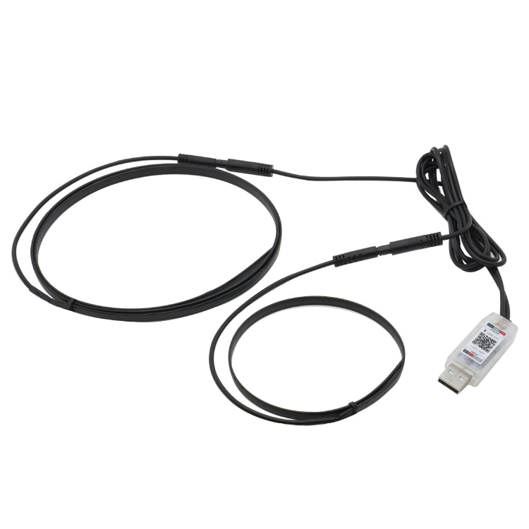 Car Interior Fiber Optic Cold Light RGB Ambient Lamp Center Phantom Footwell Atmosphere Lights, Style: One To Two 110cm+35cm(Colorful Double Control) - Atmosphere lights by buy2fix | Online Shopping UK | buy2fix