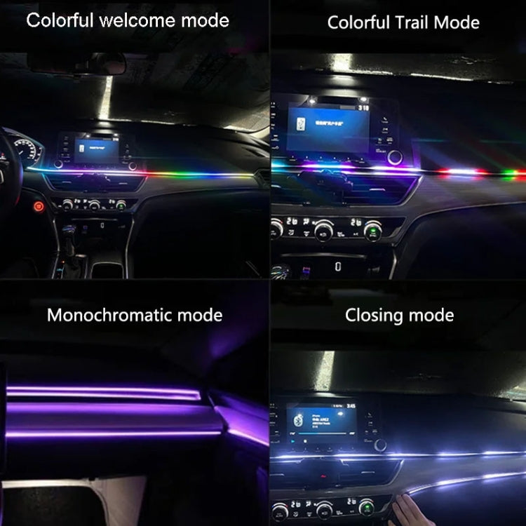 Car Interior Fiber Optic Cold Light RGB Ambient Lamp Center Phantom Footwell Atmosphere Lights, Style: One To Two 110cm+35cm(Colorful Double Control) - Atmosphere lights by buy2fix | Online Shopping UK | buy2fix