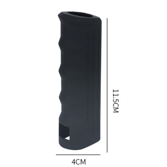 Automotive Universal Silicone Handbrake Handle Cover Brake Handle Decorative Protective Sleeve, Size: Straight Sleeve(Black) by buy2fix