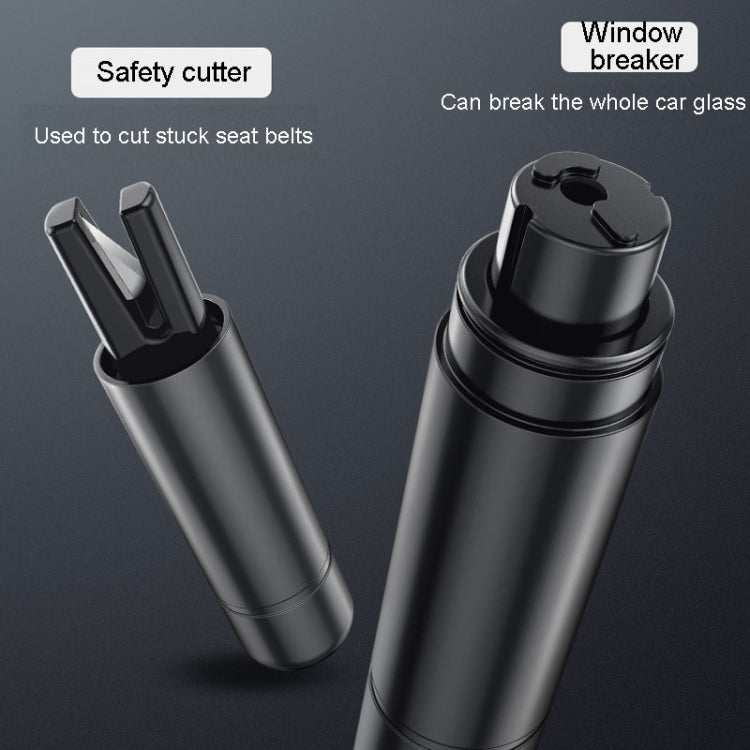 Car Emergency Life-Saving Safety Hammer Multifunctional Fast Window Breaker For Vehicle 2 In 1(Black) - Emergency Hammer by buy2fix | Online Shopping UK | buy2fix