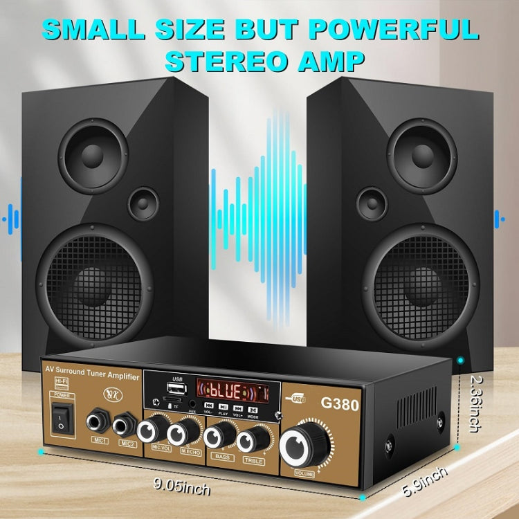 Car High-power Bluetooth Plug-in Card Digital Smart Amplifier(US Plug) - Car Amplifiers by buy2fix | Online Shopping UK | buy2fix