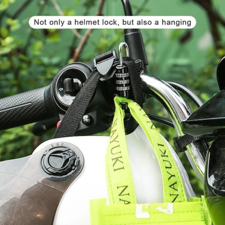 Motorcycle Helmet Anti-Theft Lock Fixed Helmet Combination Padlock, Color: Black - Theft Protection by buy2fix | Online Shopping UK | buy2fix