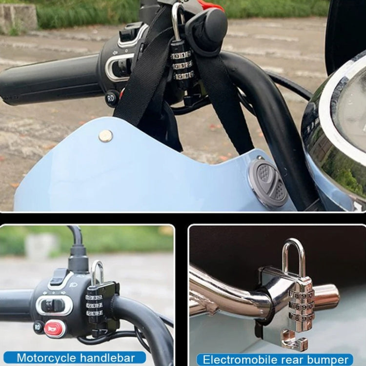 Motorcycle Helmet Anti-Theft Lock Fixed Helmet Combination Padlock, Color: Black - Theft Protection by buy2fix | Online Shopping UK | buy2fix