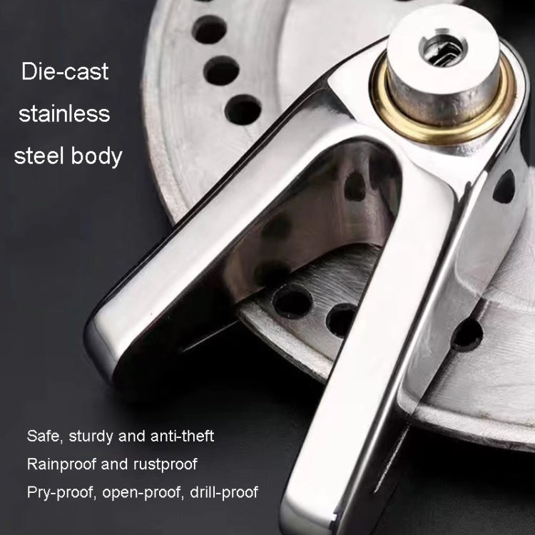 Electrical Vehicle Triangle Disc Brake Lock Universal Alloy Steel Anti-Theft Lock Scooter Padlock(Black) - Theft Protection by buy2fix | Online Shopping UK | buy2fix