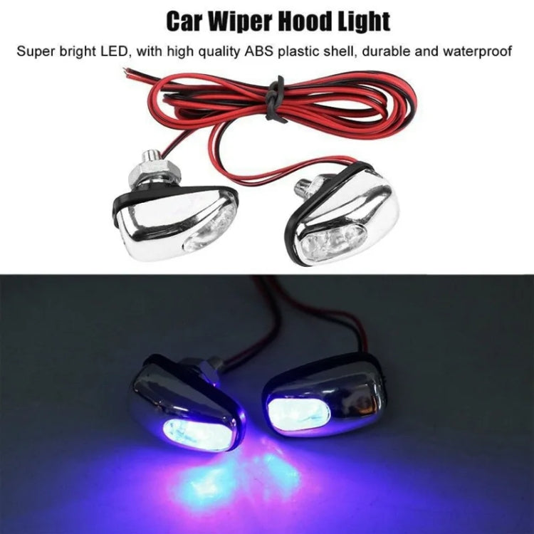 Car Wiper Sprayer Spray Decorative Lamp LED Hood Spray Lights(White) - Decorative Lights by buy2fix | Online Shopping UK | buy2fix