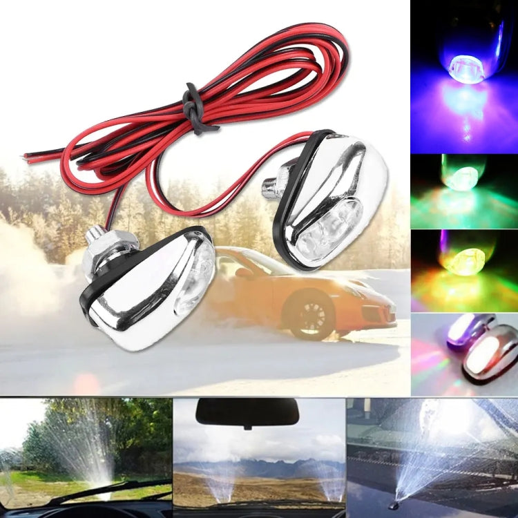 Car Wiper Sprayer Spray Decorative Lamp LED Hood Spray Lights(White) - Decorative Lights by buy2fix | Online Shopping UK | buy2fix