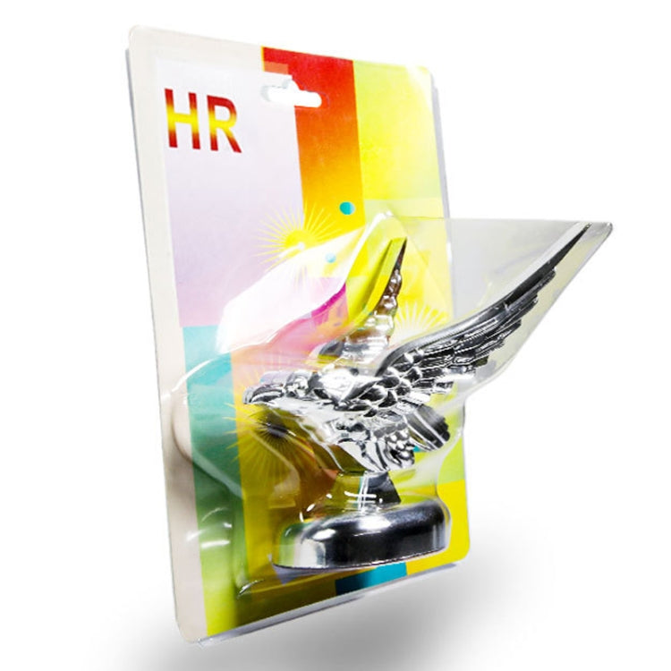 Car Hood Decoration 3D Spread Wings Flying Eagle Modification Universal Car Emblem(Silver) by buy2fix