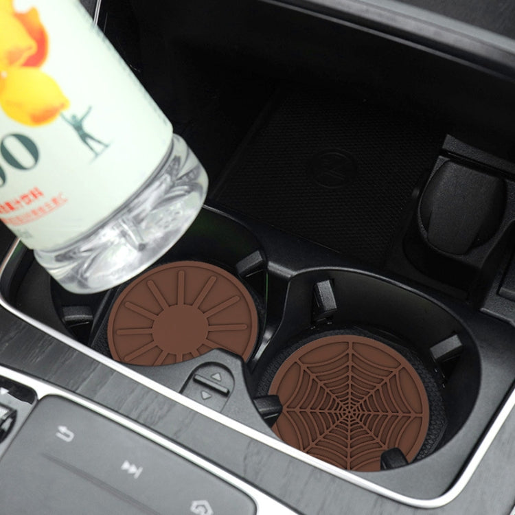 4pcs/set 6.8x0.3cm Car Anti-slip Silicone Water Coaster Storage Interior, Color: Gray by buy2fix