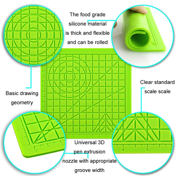3D Printing Pen Copy Silicone DIY Painting Template Mat, Specification: Blue Large - Parts by buy2fix | Online Shopping UK | buy2fix