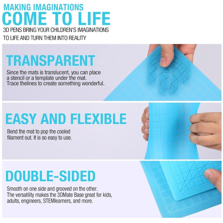 3D Printing Pen Copy Silicone DIY Painting Template Mat, Specification: Blue Large - Parts by buy2fix | Online Shopping UK | buy2fix