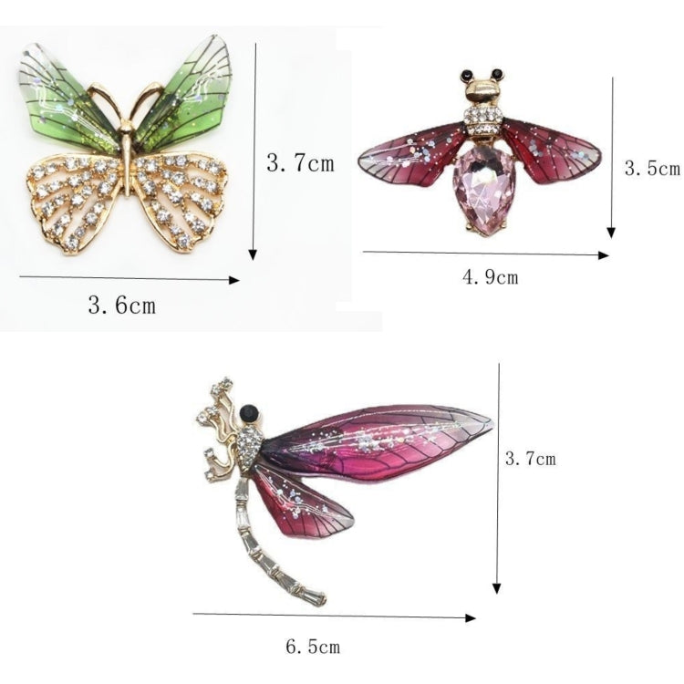 3pcs/set Metal Butterfly Dragonfly Bee Car Air Vent Aromatherapy Decorative Clip(Green) - Air Freshener by buy2fix | Online Shopping UK | buy2fix