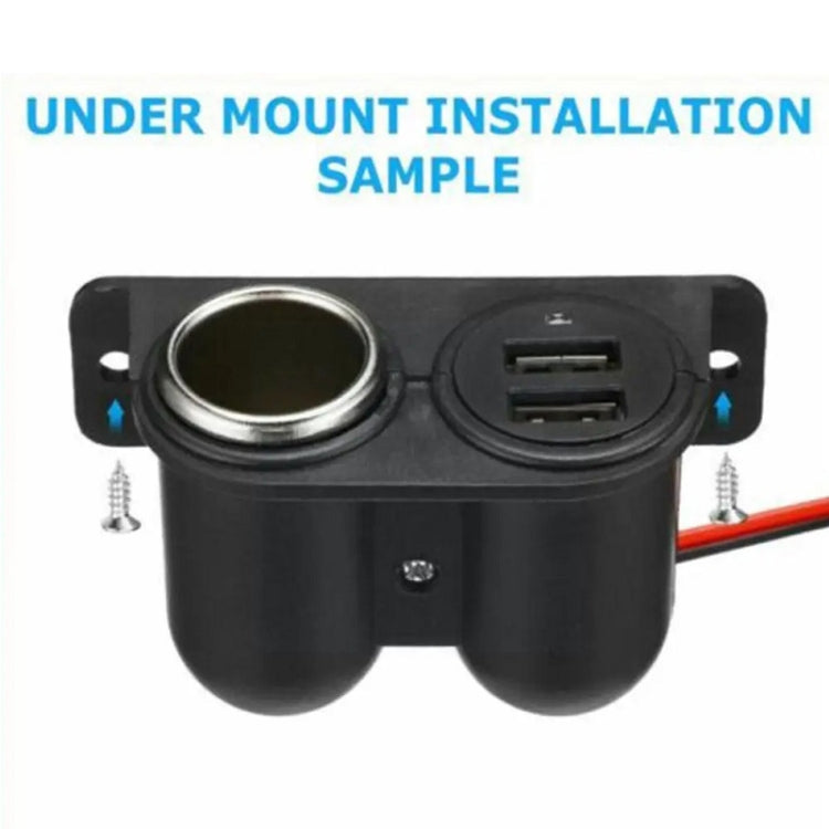 Car Charger Dual USB 3.1A/3100mA Modified With Cigarette Lighter(Bag+Screw) - DIY Modified Charger by buy2fix | Online Shopping UK | buy2fix