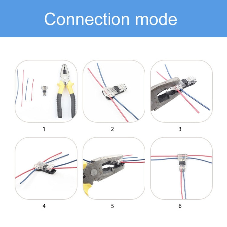 Straight Plug Quick Terminal Block No Strip Multifunctional Wire Connector, Model: T2-T by buy2fix