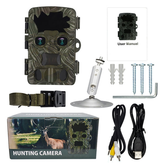 H8201 4K Dual Lens Infrared Camera 32MP HD Night Vision Monitoring Animal Field Outdoor Camera(Camouflage) by buy2fix