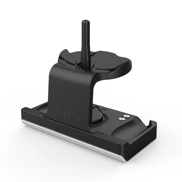 For Meta Quest 3 Headset Charging Base with Dazzle Lights VR Grip Charging Stand(Black) - VR Accessories by buy2fix | Online Shopping UK | buy2fix
