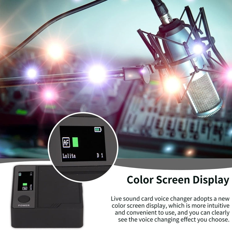 A9 Mobile Phone Computer Live Recording Mini Color Screen Display Sound Card Voice Changer, Spec: English - Live Sound Effects Processors by buy2fix | Online Shopping UK | buy2fix