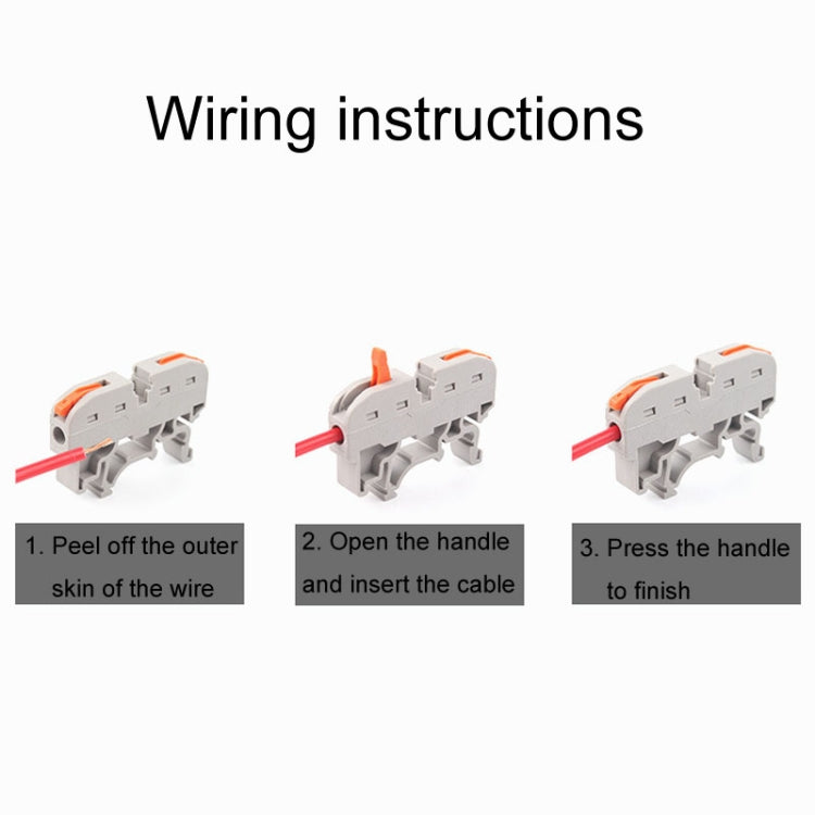 10pcs Guide Rail Type Replacement UK Quick Terminal Block 1 Input 1 Output(Blue) by buy2fix