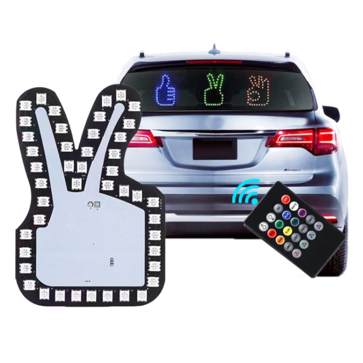 Car Interactive Finger Light Multi-function Warning Anti-rear Collision Light(OK) by buy2fix