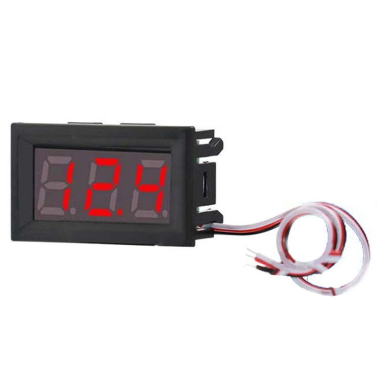 0V-30V 3 Wire DC Voltmeter Terminal 0.56 Inch LED Digital Voltmeter Accessories Reverse Connection Protection, Color: Red - Current & Voltage Tester by buy2fix | Online Shopping UK | buy2fix