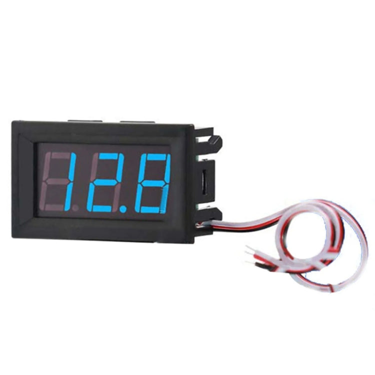 0V-30V 3 Wire DC Voltmeter Terminal 0.56 Inch LED Digital Voltmeter Accessories Reverse Connection Protection, Color: Blue - Current & Voltage Tester by buy2fix | Online Shopping UK | buy2fix