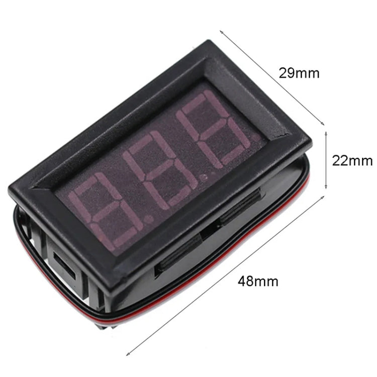 0V-30V 3 Wire DC Voltmeter Terminal 0.56 Inch LED Digital Voltmeter Accessories Reverse Connection Protection, Color: Red - Current & Voltage Tester by buy2fix | Online Shopping UK | buy2fix