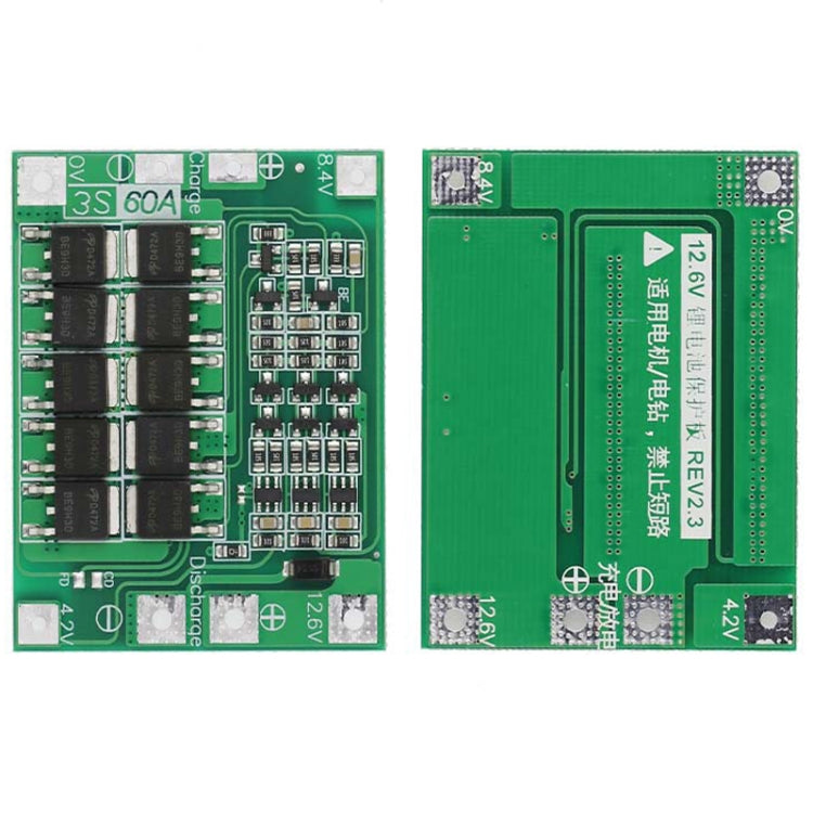 3S 11.1V 12.6V 60A 18650 Li-Ion Battery Charger Protection Board(Enhanced) - Sensor Module by buy2fix | Online Shopping UK | buy2fix