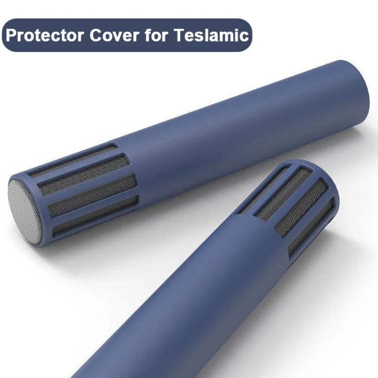 For Teslamic Microphone 1pair Silicone Protective Case Wireless Mic Cover(Midnight Blue) - Microphone by buy2fix | Online Shopping UK | buy2fix