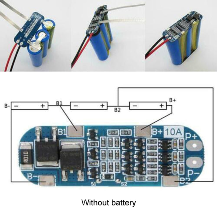 3S 10A 11.1V 12V 12.6V Li-Ion Battery Charging Protection Board - Sensor Module by buy2fix | Online Shopping UK | buy2fix