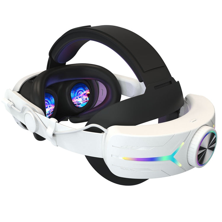 For Meta Quest 3 USB Rechargeable RGB Lighting Effect Adjustable Foldable Headset(Elite) - VR Accessories by buy2fix | Online Shopping UK | buy2fix
