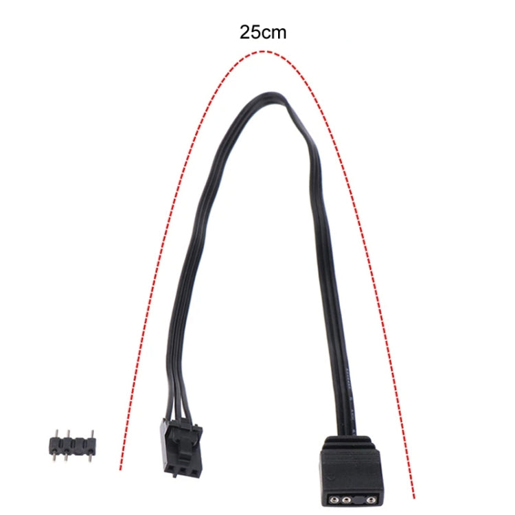 3Pin For Pirate Ship Controller Adapter Cable QL LL120 ICUE Divine Light Synchronization(25cm) - Cables & Connectors by buy2fix | Online Shopping UK | buy2fix